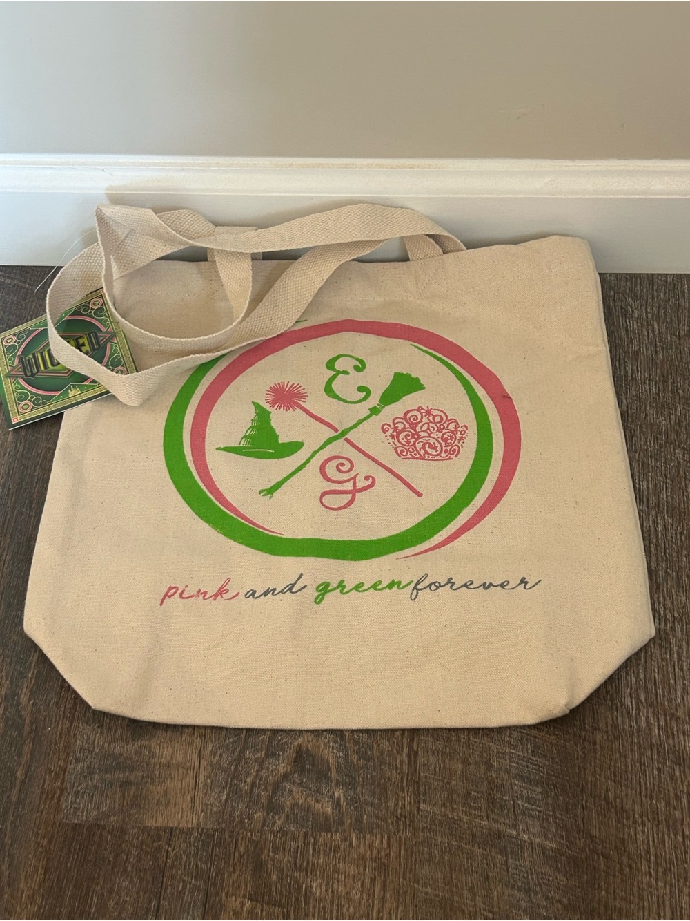 Wicked Pink and Green Canvas Tote - NWT
